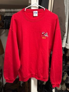 Deadstock Kansas City Chiefs Red Crewneck Sweatshirt